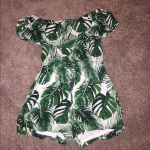 Guess romper tropical green